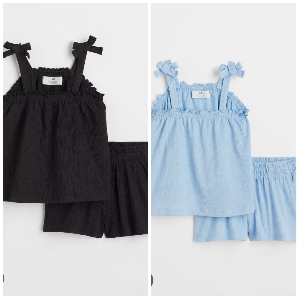 4 Piece Jersey Set - Blue and Black#